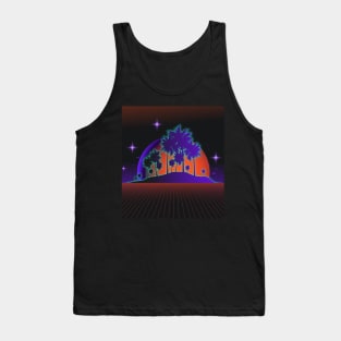 Orange Sunset Synthwave Tank Top